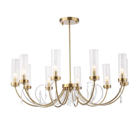 SL1400.303.10 Люстра подвесная ST-Luce Латунь/Латунь, Прозрачный E14 10*40W ILLUMIA