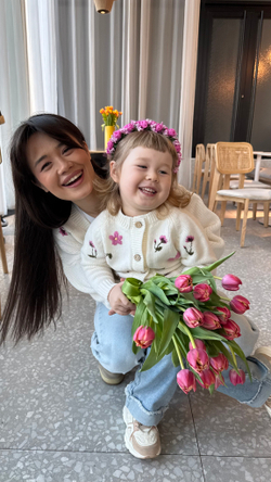 Кардиган с цветами детский