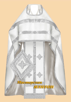 белое с серебром габардин