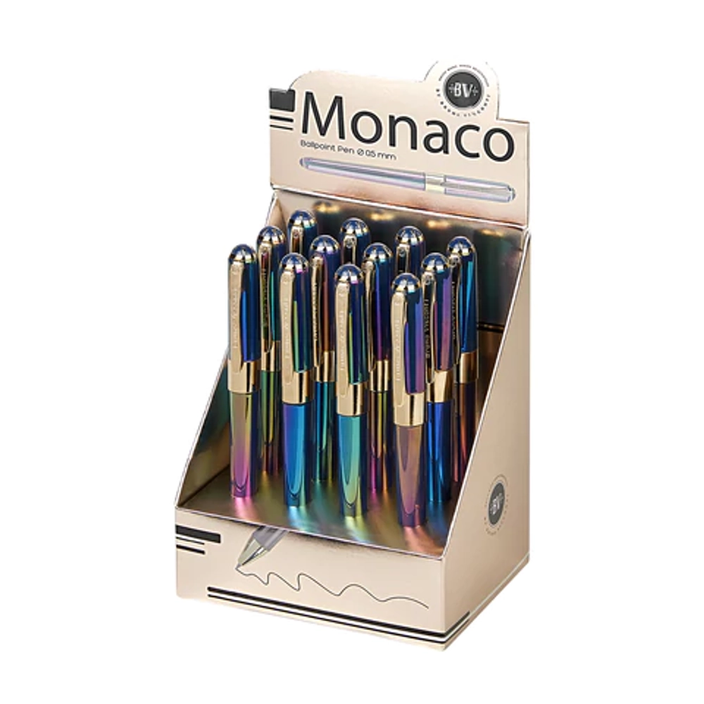 Ручка шариковая BRUNO VISCONTI MONACO PEARL, СИНЯЯ, темно-синий корпус, линия 0,4мм, 20-0125/84