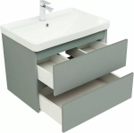 Тумба с раковиной Aquanet Вега 2.0 337960/301804 70 мисти грин