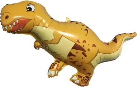 Шар (38""/97 см) Фигура, Динозавр Тираннозавр, Коричневый. В11