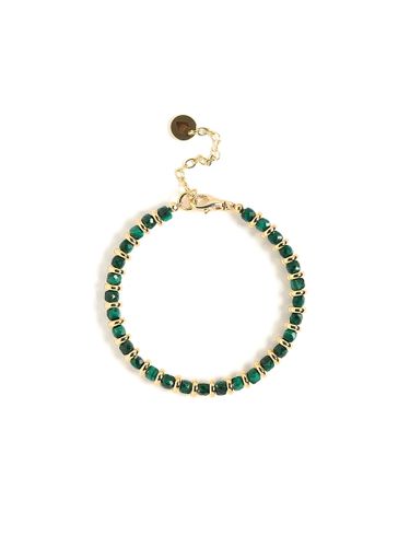 Браслет "Plane Malachite" Gold