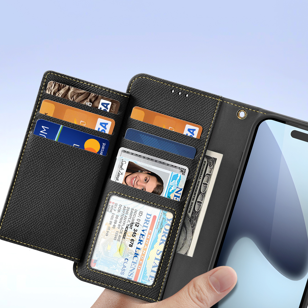 Чехол кошелек с MagSafe из кожи для iPhone 17 Pro Max, серия Lawa Series от Dux Ducis