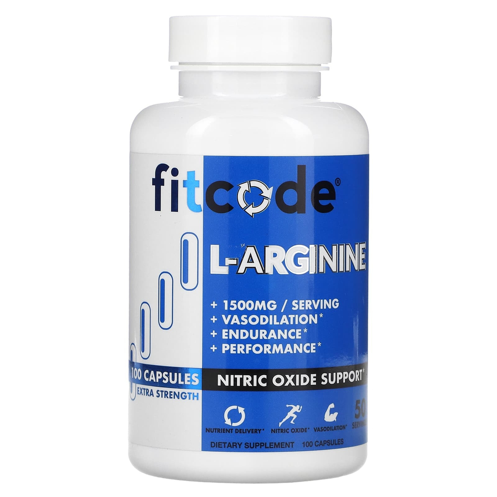 fitcode, L-аргинин, 100 капсул