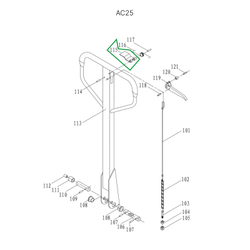 Пластина рычага управления режимом работы для гидравлических тележек AC25