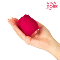 Малиновый вибростимулятор 6,7см в форме бутона розы Bior Toys Viva Rose RT-34015