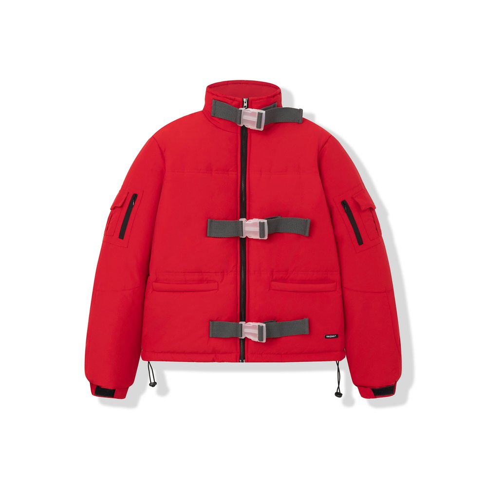 Красная куртка короткая YMKASHIX