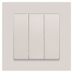 Выключатель Intro Accent 6-106-06 тройной, 10А-250В, IP20, СУ, AL/CU, перламутр