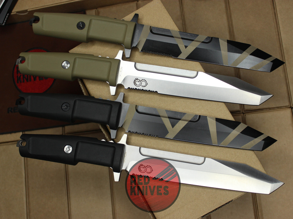 Нож Extrema Ratio Fulcrum - пустынная рукоять, клинок камо черный