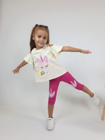 02-124-1 Комплект для девочки (фуфайка+ лосины)