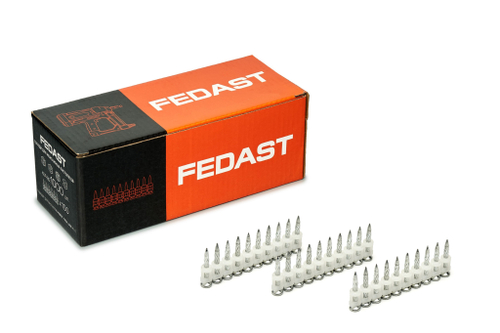 Гвозди для металла и непрочного бетона тип CN (2,7*25 мм винтовые, 1000 шт/уп) FEDAST