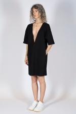 MM6 MAISON MARGIELA ПЛАТЬЕ ЧЕРНОЕ КОМБИНИРОВАННОЕ