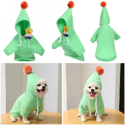 Кофта - толстовка с капюшоном для собак мелких пород «МОДНЫЙ БРО», бон бон, цвет мятный, размер S (17*21*26см) Ultramarine