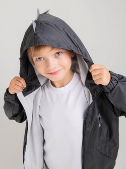 Куртка на флисовой подкладке "Дино" графит