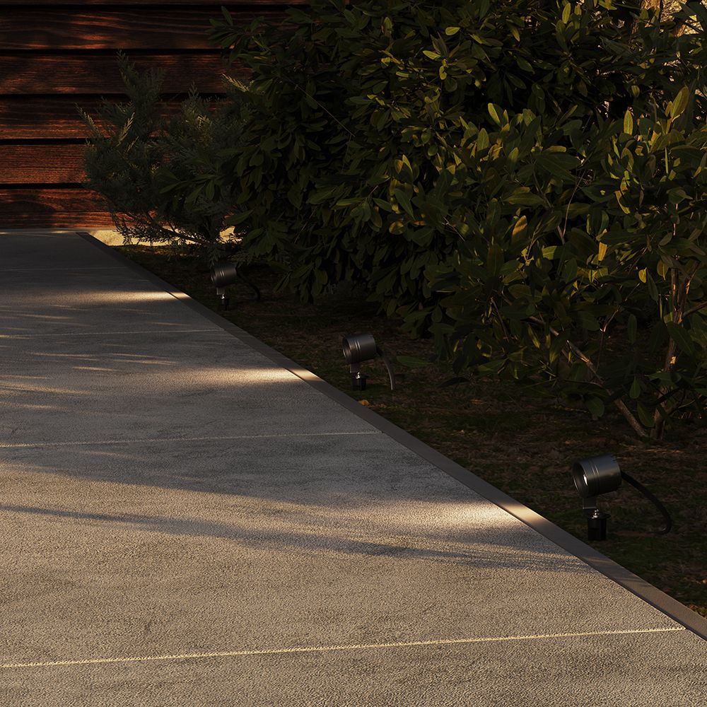 Уличный грунтовый светодиодный светильник Maytoni Clyde O493FL-L3GF3K