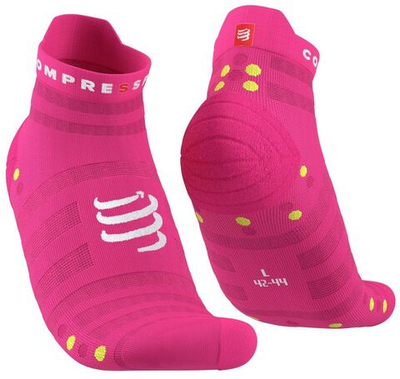 Теннисные носки Compressport Pro Racing Socks v4.0 Run Low 1P - fluo pink/primerose