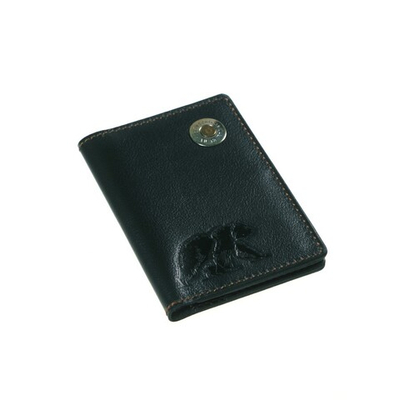 Обложка для автомобильных документов (Черный, Медведь)