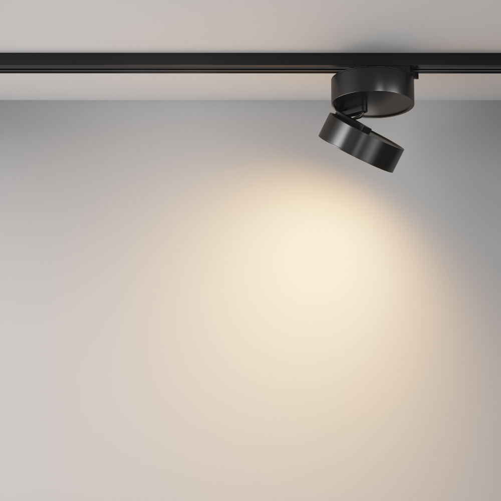 Однофазный трековый светодиодный светильник Maytoni ONDA TR007-1-18W3K-B-1