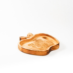 Менажница деревянная из сибирского кедра для подачи блюд и закусок с гравировкой "УЛЫБКА СПАСЕТ МИР!". MG92