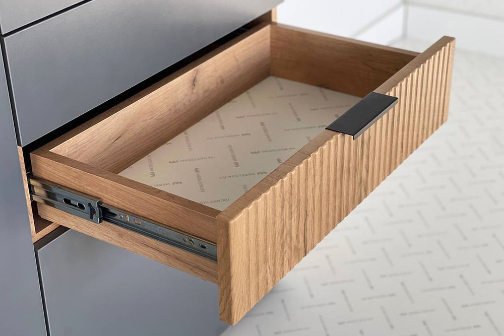 Комод Бери  600х354х863 (Дуб крафт золотой/Графит), ЛДСП 16 мм, Мебельсон, г. Ижевск