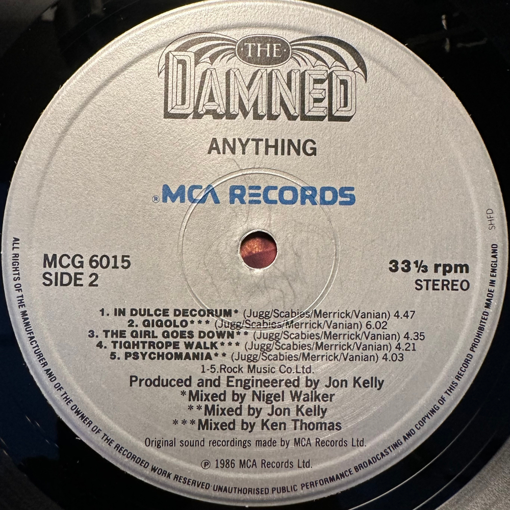 The Damned - Anything (Англия 1986г.)