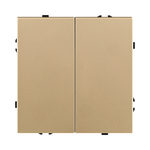 Выключатель 2-клавишный проходной 10А/250В, золотой Kollinger Eclipse EC-005GD