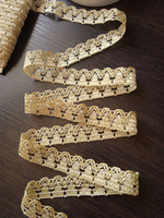 Декоративная тесьма №2 цвет17 (Золотисто-желтый) 25мм 25м