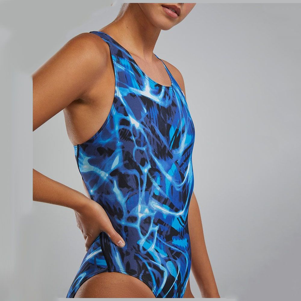 Купальник слитный TYR Maxfit  Durafast Lite Electro, MELT7A-420, размер 30, российский размер 42, полиэстер, ПБТ, черный