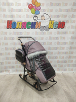 Санки-коляски Galaxy Snow Glory Gloss пудровый