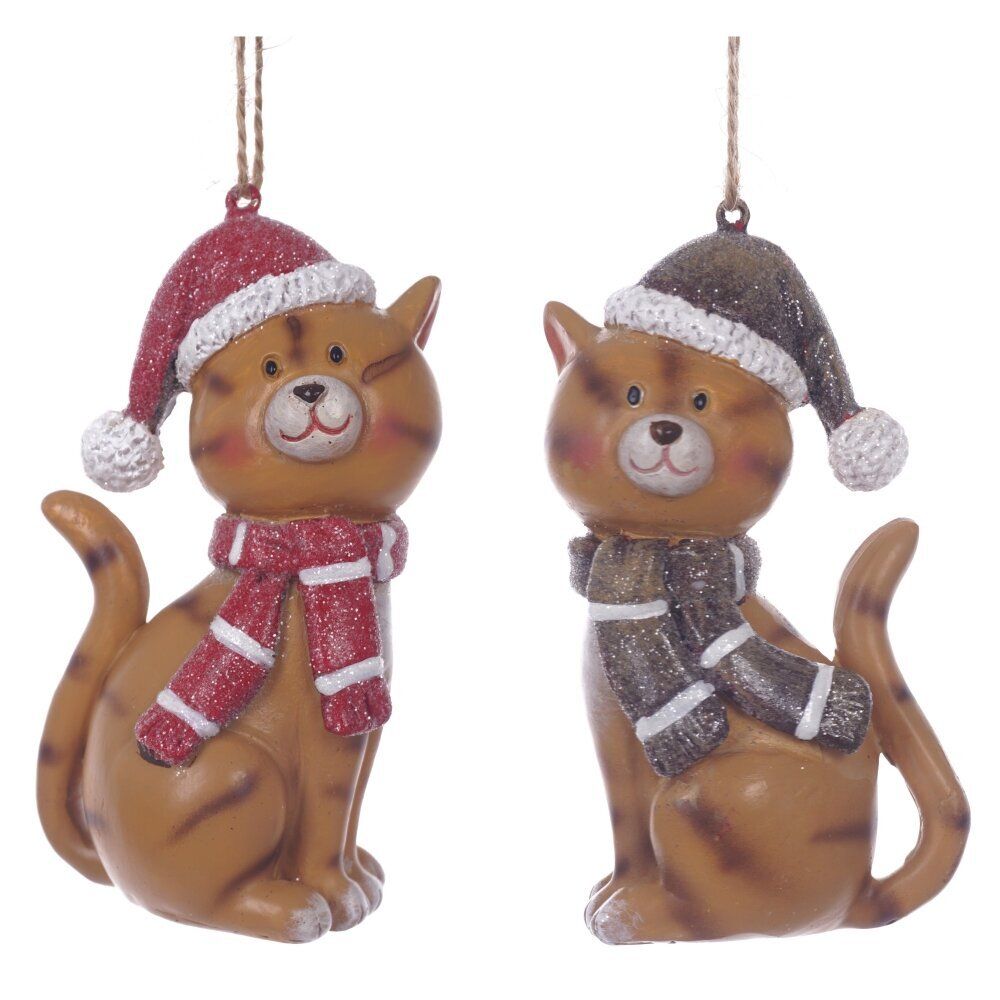 GAEM Фигурка декоративная подвесная "Кошка", L5 W4 H9 см, 2в.