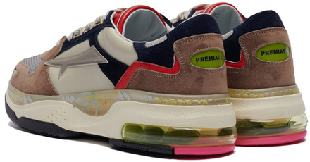 Premiata Drake 034 Коричневые с красным