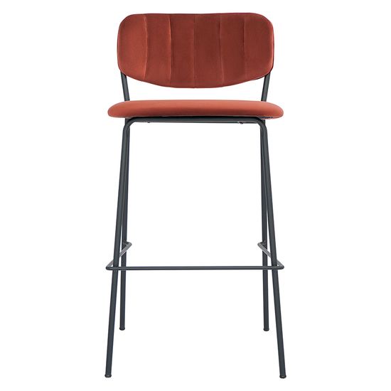 Стул барный eirill, велюр, кирпичный