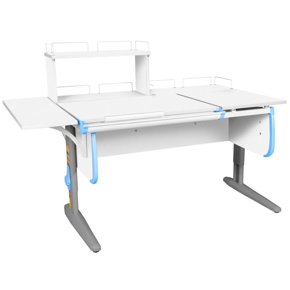 Растущая парта с задними и боковой полками Дэми СУТ 25-02-Б1Д1 (1500×880 мм)