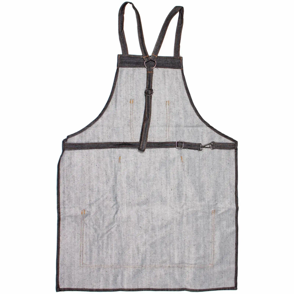 Фартук универсальный рабочий «MASTER», три кармана, цвет черный, 82,5*63,5см (ткань джинса)