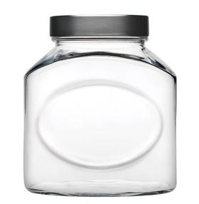 Банка для сыпучих прод. 1000 мл. d=85,5 мм. h=153 мм. с метал. крышкой /1/6/