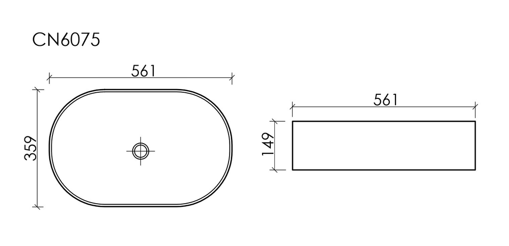 Раковина Ceramica Nova Element 56 см CN6075 белая