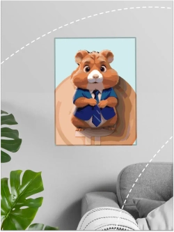 Картина по номерам Тапать хомяка