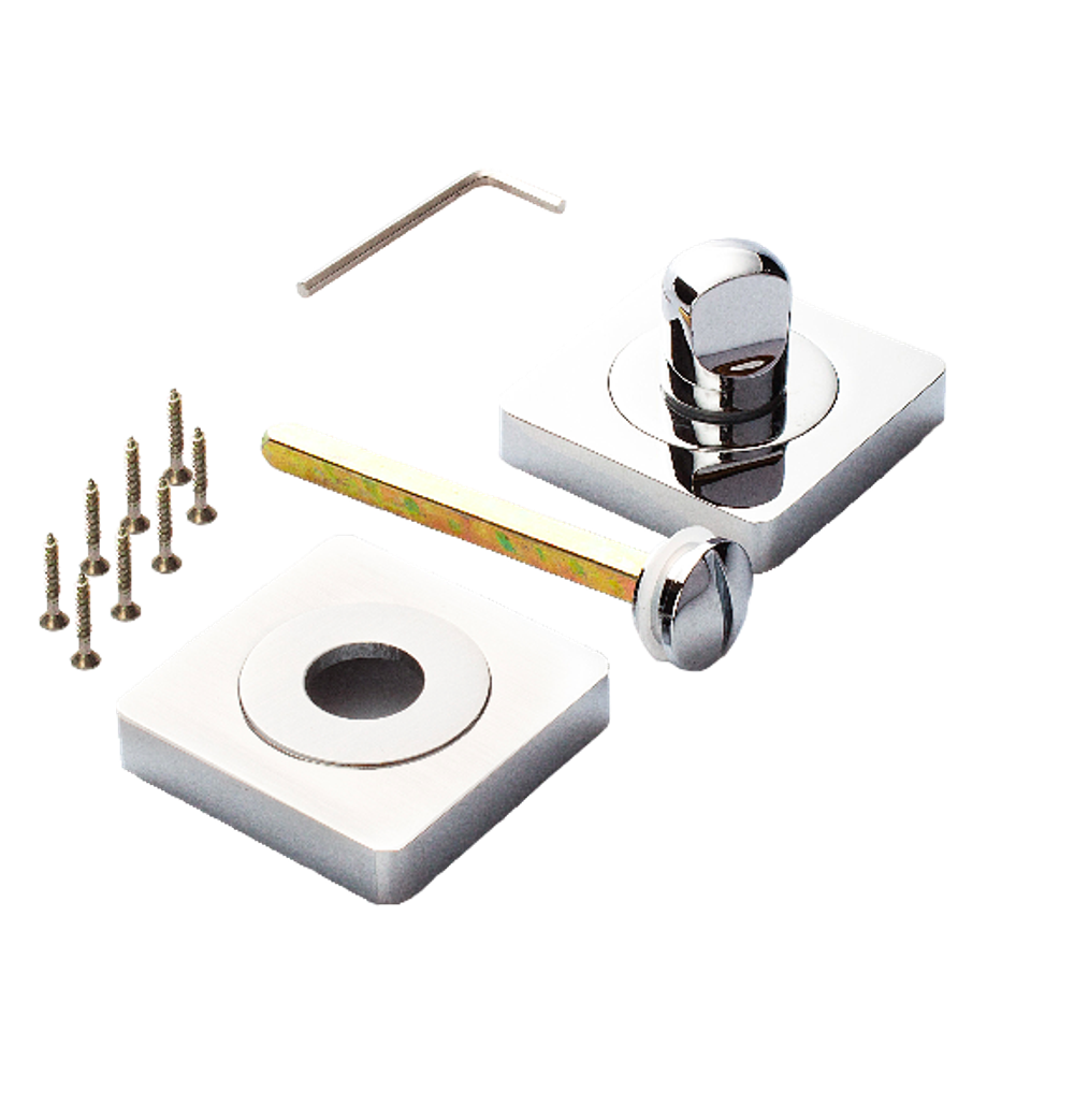Завертка квадрат Ренц INBK 02 CP, цвет хром к ручкам Милан INDH 51-02 CP, Остия, Рим, Марчелло INDH 57-02 CP (гарантия - 12 месяцев)