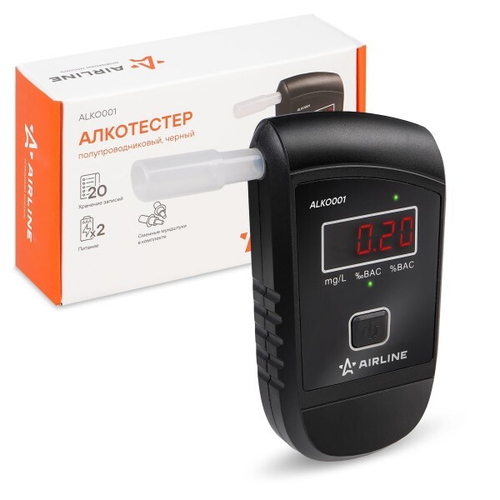 Алкотестер полупроводниковый черный (AIRLINE)