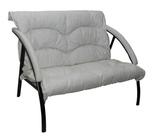 Диван Фортуна-5 (18) 2-х мест разборный к/з бел.серый каркас черный