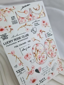 Lucky Rose Слайдеры наклейки для ногтей Foil 183