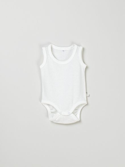 Комплект боди "Молоко/Жемчуг" из ажурного хлопка 0+