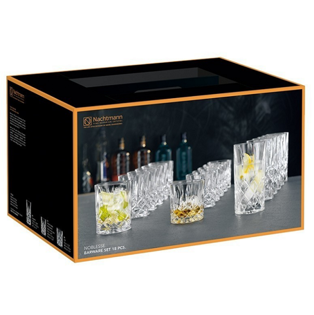 NOBLESSE - Набор 18 предметов стаканов хрустальное стекло (set 18 pcs)