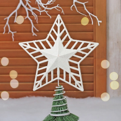 Звезда на ёлку 20*23 см «Советская классика», Белый