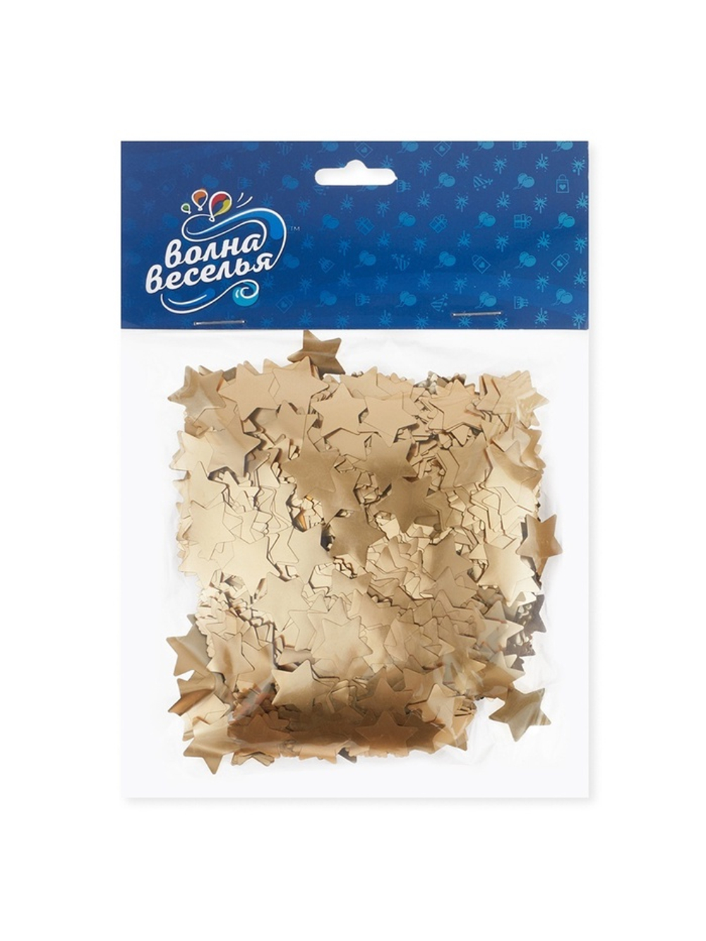 Конфетти «Звезда», золото, хром, 1.5 см, 50 г