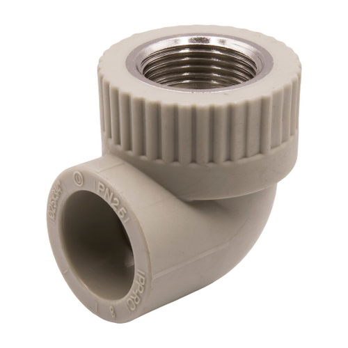 Уголок комб. вн 25х3/4'' EVER® plast  СЕРЫЙ (Россия)