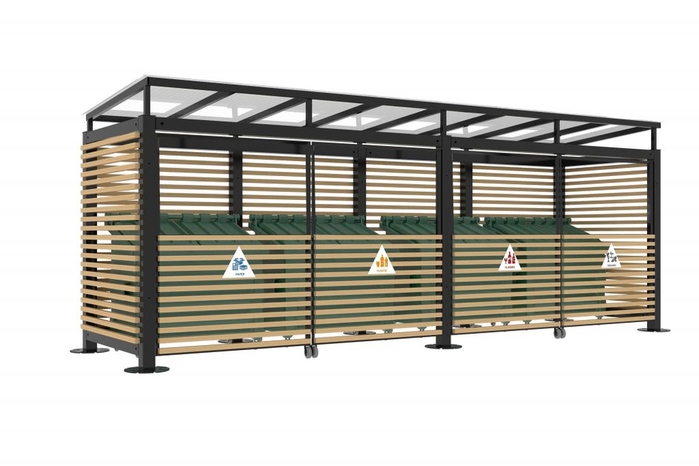 Площадка для сбора мусора Район на 4 контейнера