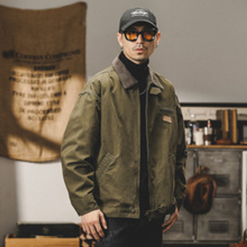 Винтажная Рабочая куртка в американском стиле, Мужская весенне-осенняя