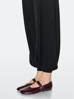 Massimo Dutti Балетки из потрескавшейся кожи, бургунди